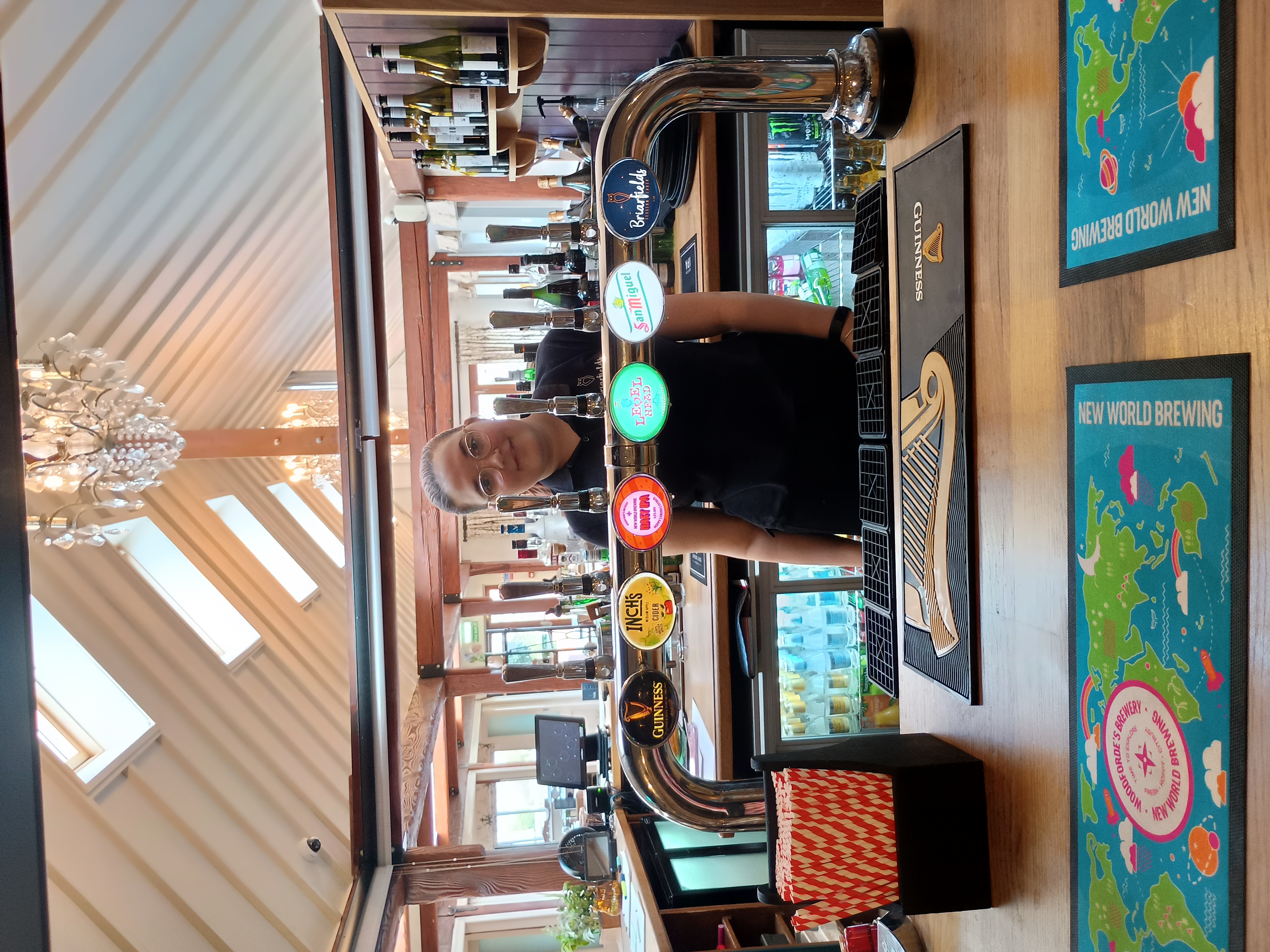 Female student behind bar